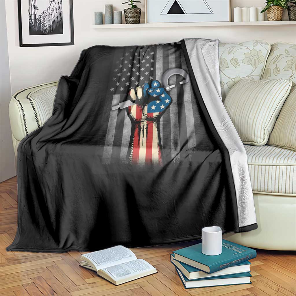Machinist Patriotic US Flag Throw Blanket TS14 Print Your Wear