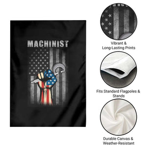 Machinist Patriotic US Flag Garden Flag TS14 Print Your Wear