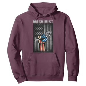 Machinist Patriotic US Flag Hoodie TS14 Maroon Print Your Wear