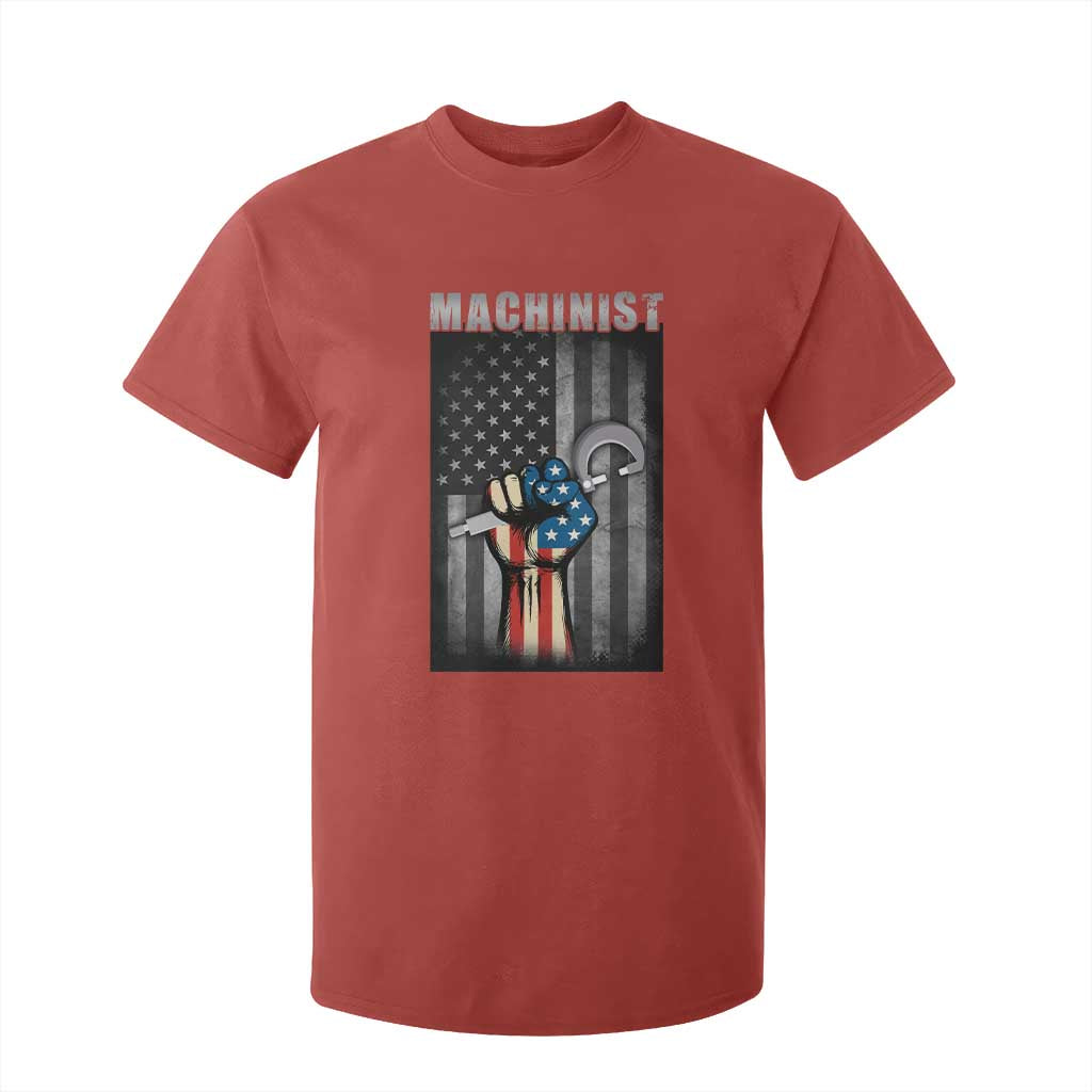 Machinist Patriotic US Flag T Shirt For Kid TS14 Red Print Your Wear