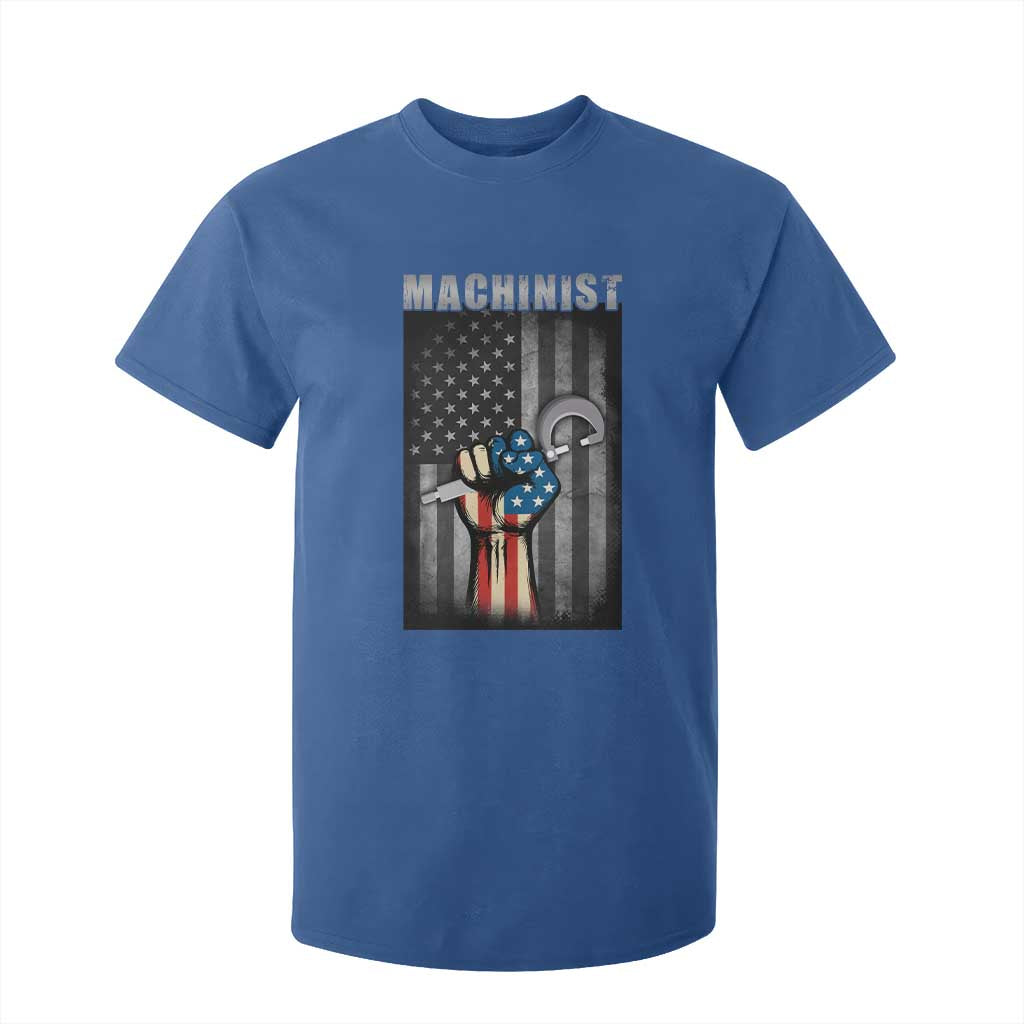 Machinist Patriotic US Flag T Shirt For Kid TS14 Royal Blue Print Your Wear