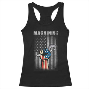 Machinist Patriotic US Flag Racerback Tank Top TS14 Black Print Your Wear
