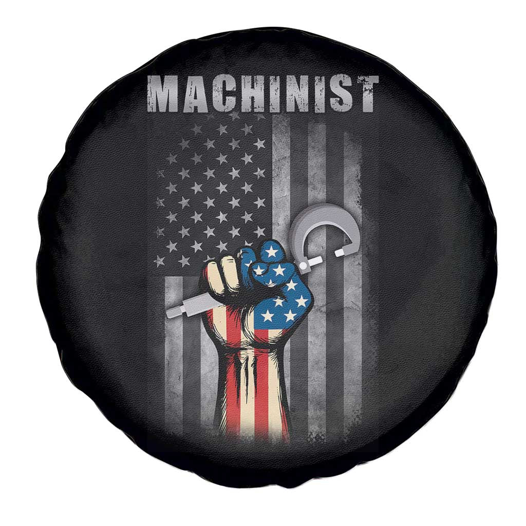 Machinist Patriotic US Flag Spare Tire Cover TS14 Print Your Wear