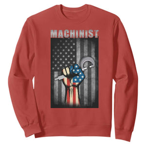 Machinist Patriotic US Flag Sweatshirt TS14 Red Print Your Wear