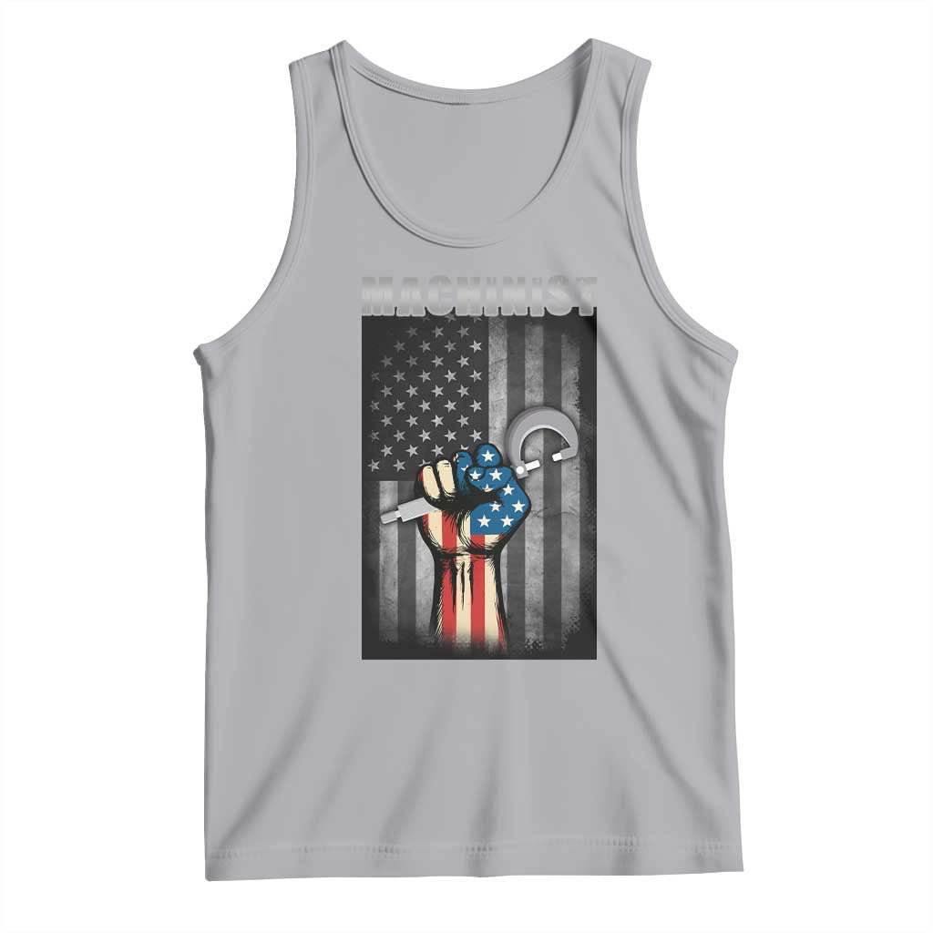 Machinist Patriotic US Flag Tank Top TS14 Athletic Heather Print Your Wear