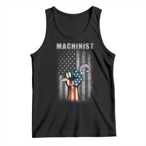 Machinist Patriotic US Flag Tank Top TS14 Black Print Your Wear