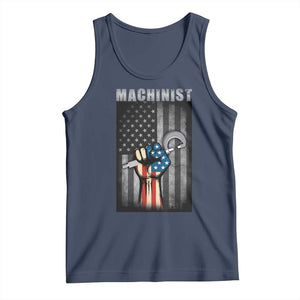 Machinist Patriotic US Flag Tank Top TS14 Navy Print Your Wear