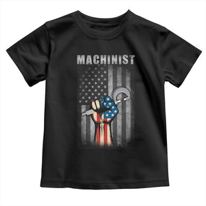 Machinist Patriotic US Flag Toddler T Shirt TS14 Black Print Your Wear