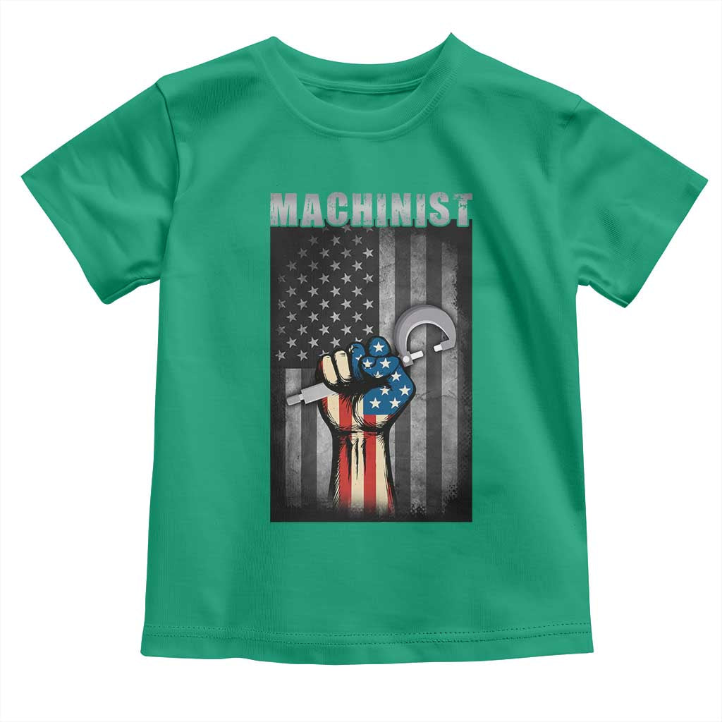 Machinist Patriotic US Flag Toddler T Shirt TS14 Irish Green Print Your Wear