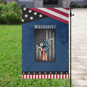 Machinist Patriotic US Flag Garden Flag TS14 Classic Blue Black Print Your Wear