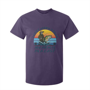 Funny Skeleton Camo Fishing T Shirt For Kid I Can Not Work Today My Arm Is In A Cast TS14 Purple Print Your Wear