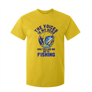 Funny Fisherman T Shirt For Kid The Voices In My Head Are Telling Me To Go Fishing TS14 Daisy Print Your Wear