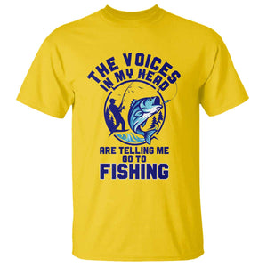 Funny Fisherman T Shirt The Voices In My Head Are Telling Me To Go Fishing TS14 Daisy Print Your Wear