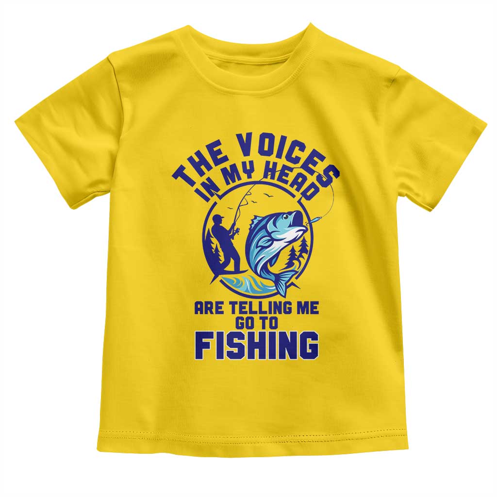 Funny Fisherman Toddler T Shirt The Voices In My Head Are Telling Me To Go Fishing TS14 Daisy Print Your Wear