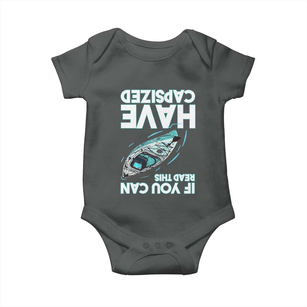 If You Can Read This I Have Capsized Baby Onesie Funny Boating TS14 Dark Heather Print Your Wear