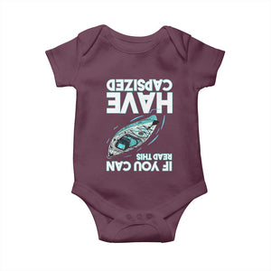 If You Can Read This I Have Capsized Baby Onesie Funny Boating TS14 Maroon Print Your Wear