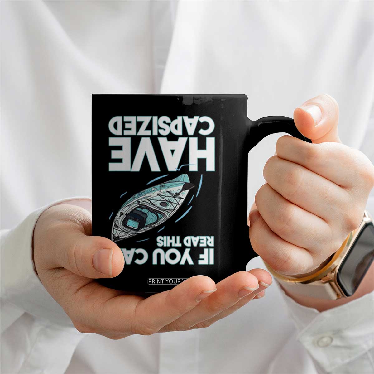 If You Can Read This I Have Capsized Coffee Mug Funny Boating TS14 Print Your Wear
