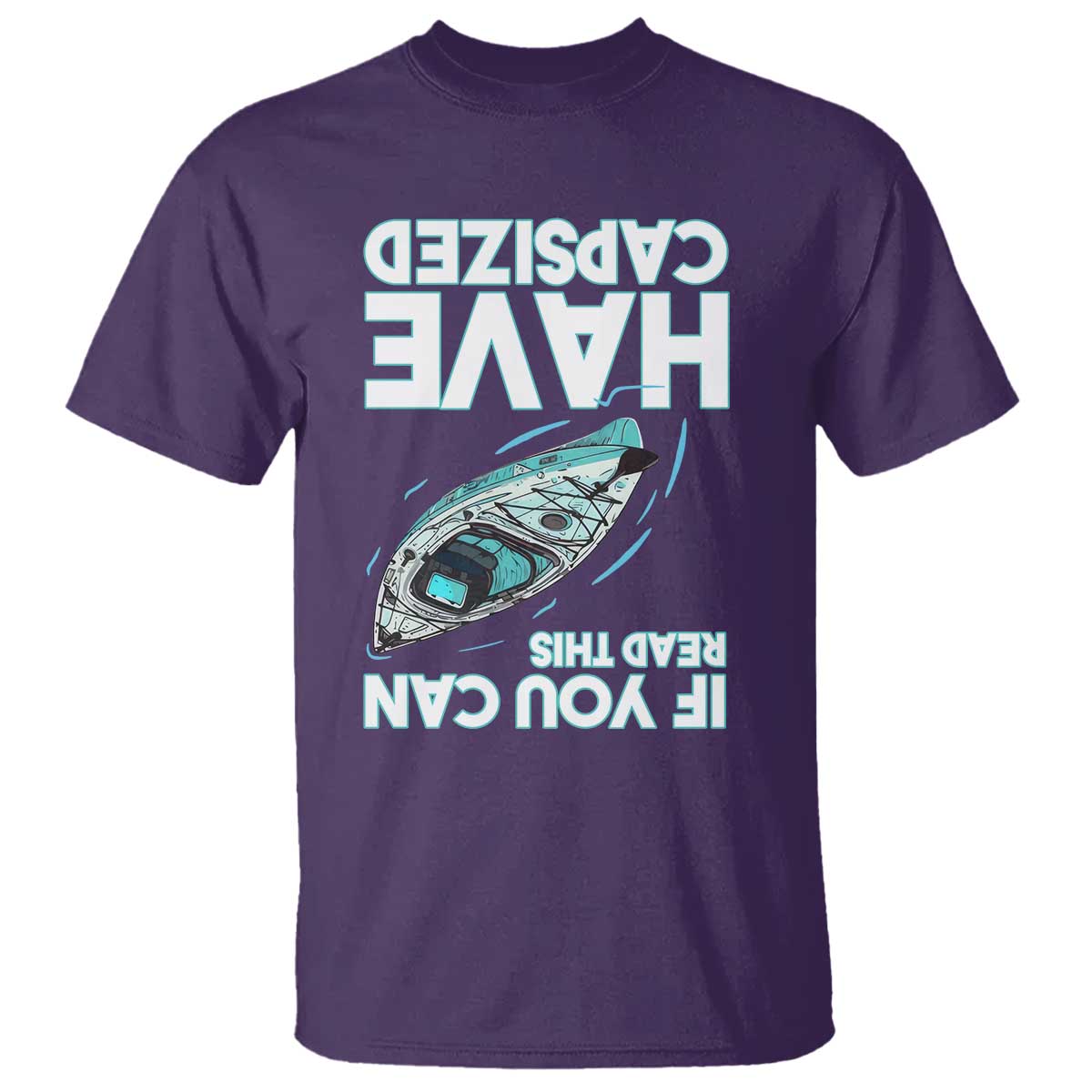 If You Can Read This I Have Capsized T Shirt Funny Boating TS14 Purple Print Your Wear