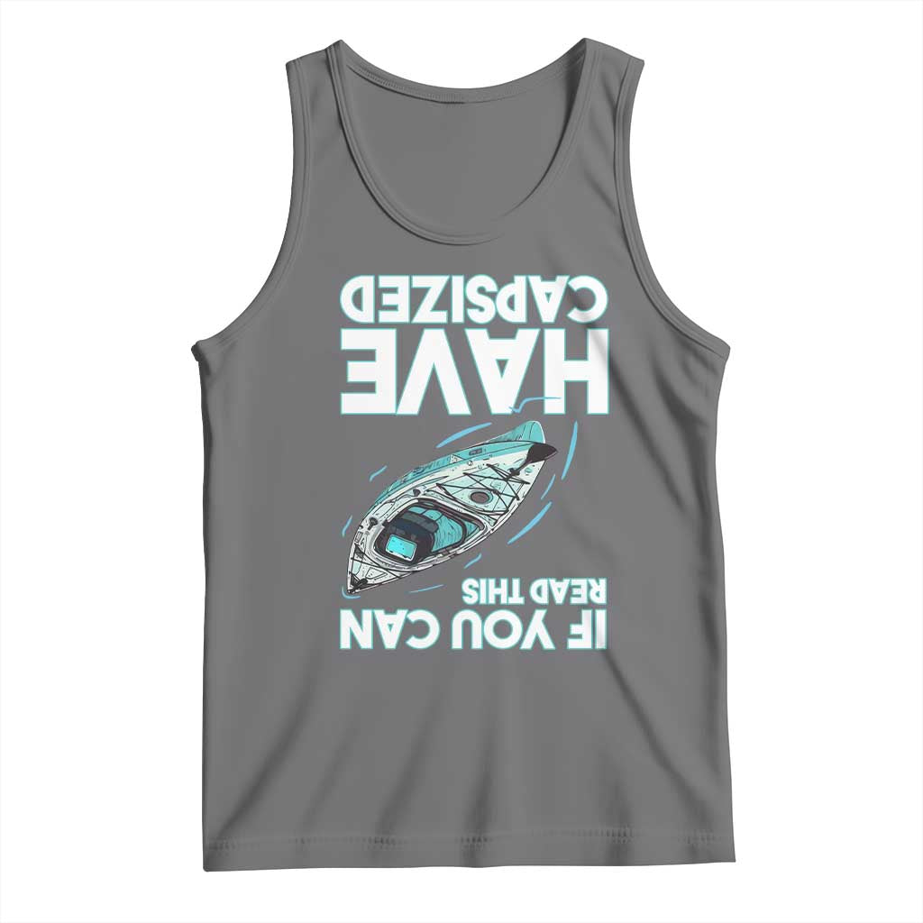 If You Can Read This I Have Capsized Tank Top Funny Boating TS14 Black Heather Print Your Wear