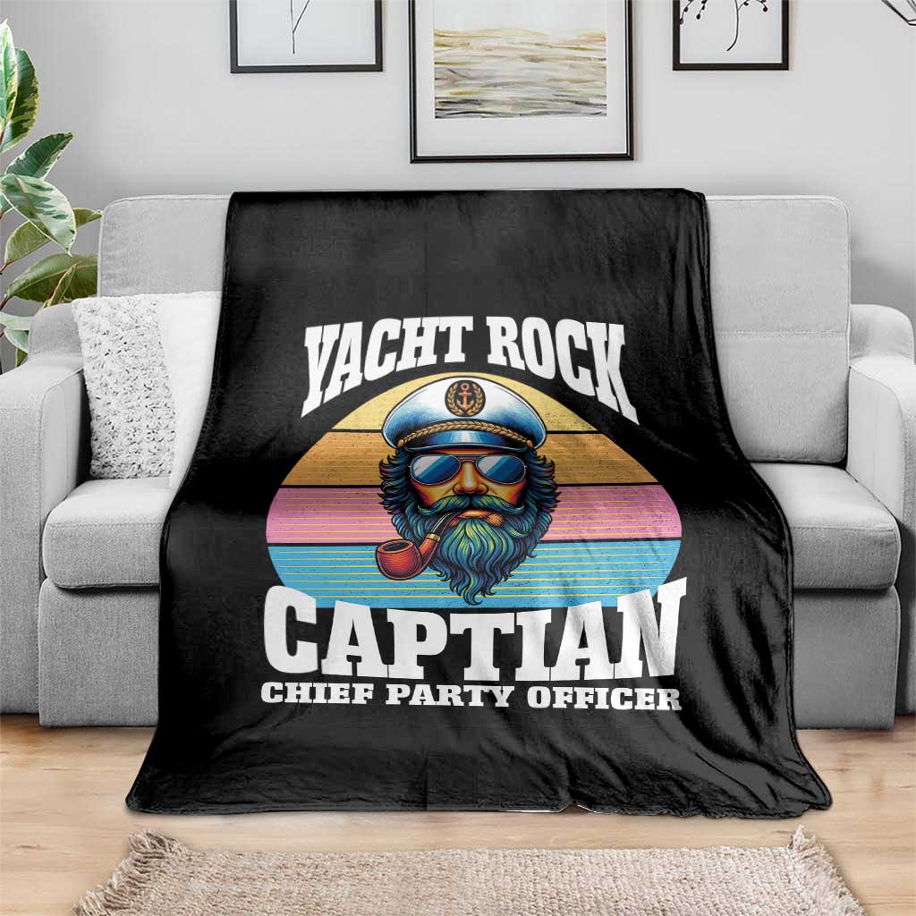 Yacht Rock Captain Throw Blanket Funny Boating Party Music TS14 Print Your Wear