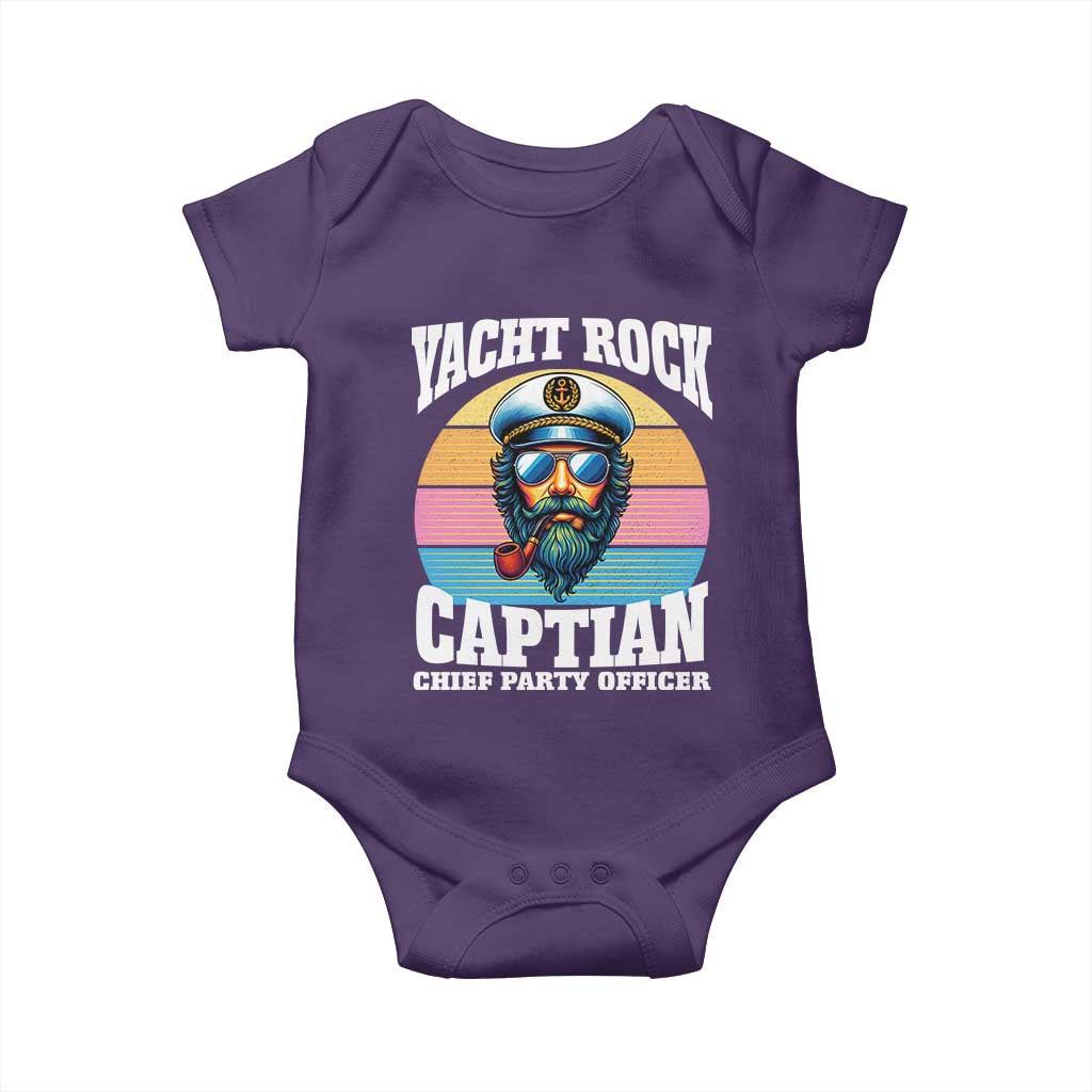 Yacht Rock Captain Baby Onesie Funny Boating Party Music TS14 Purple Print Your Wear