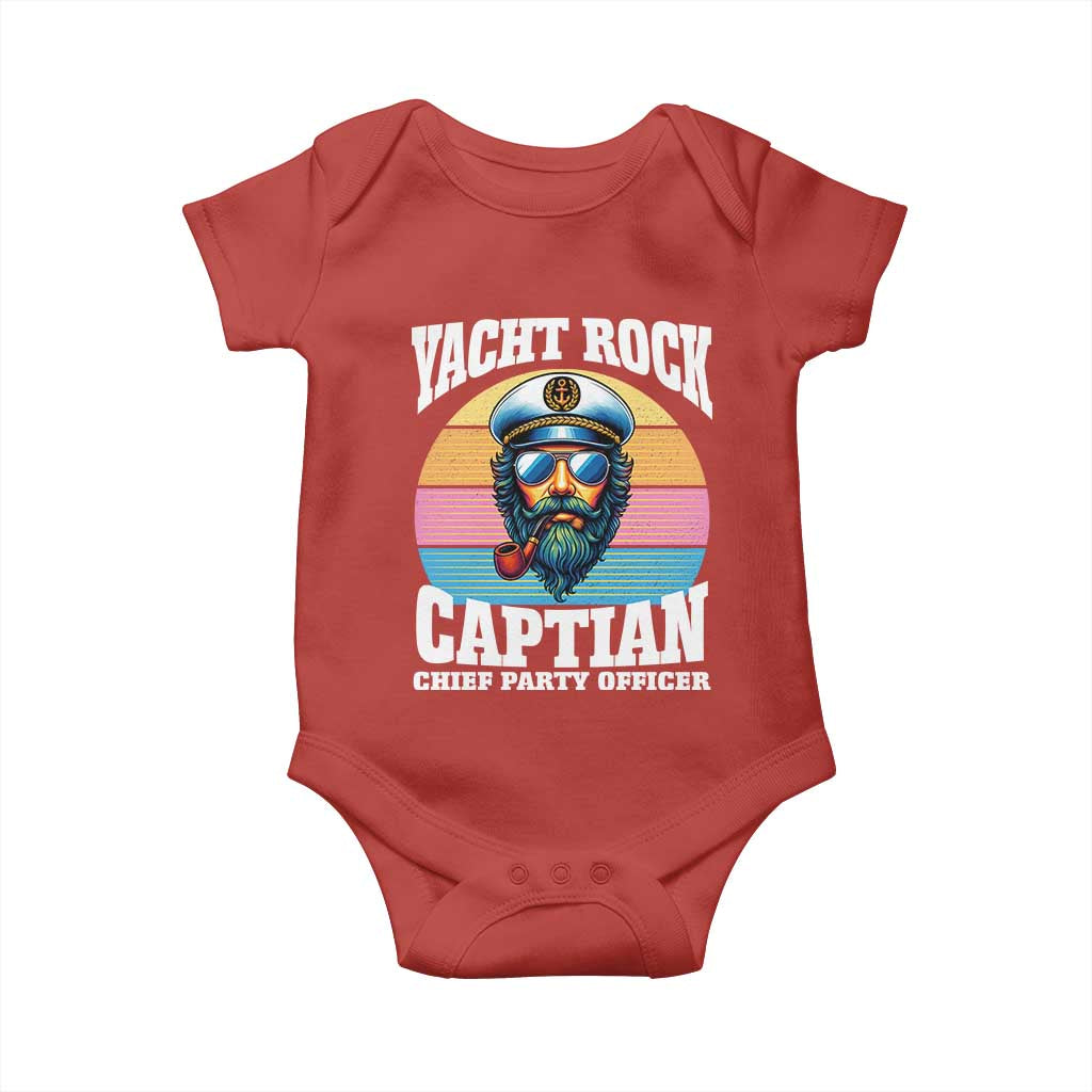 Yacht Rock Captain Baby Onesie Funny Boating Party Music TS14 Red Print Your Wear