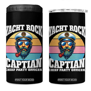 Yacht Rock Captain 4 in 1 Can Cooler Tumbler Funny Boating Party Music - Print Your Wear