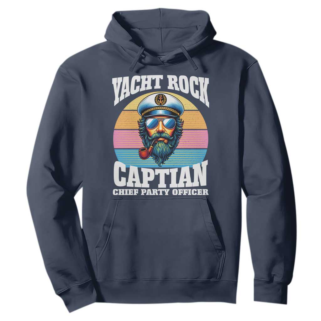 Yacht Rock Captain Hoodie Funny Boating Party Music TS14 Navy Print Your Wear