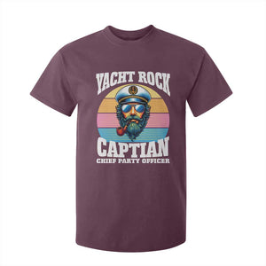 Yacht Rock Captain T Shirt For Kid Funny Boating Party Music TS14 Maroon Print Your Wear