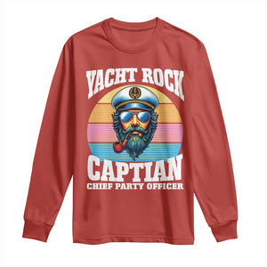 Yacht Rock Captain Long Sleeve Shirt Funny Boating Party Music TS14 Red Print Your Wear