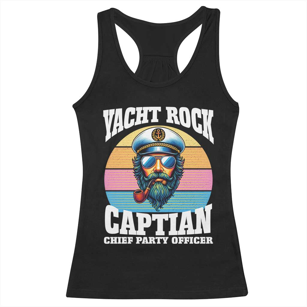 Yacht Rock Captain Racerback Tank Top Funny Boating Party Music TS14 Black Print Your Wear