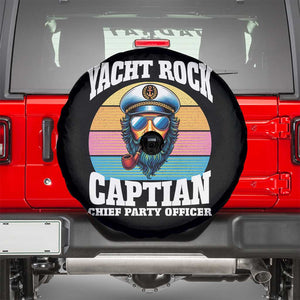 Yacht Rock Captain Spare Tire Cover Funny Boating Party Music TS14 Black Print Your Wear