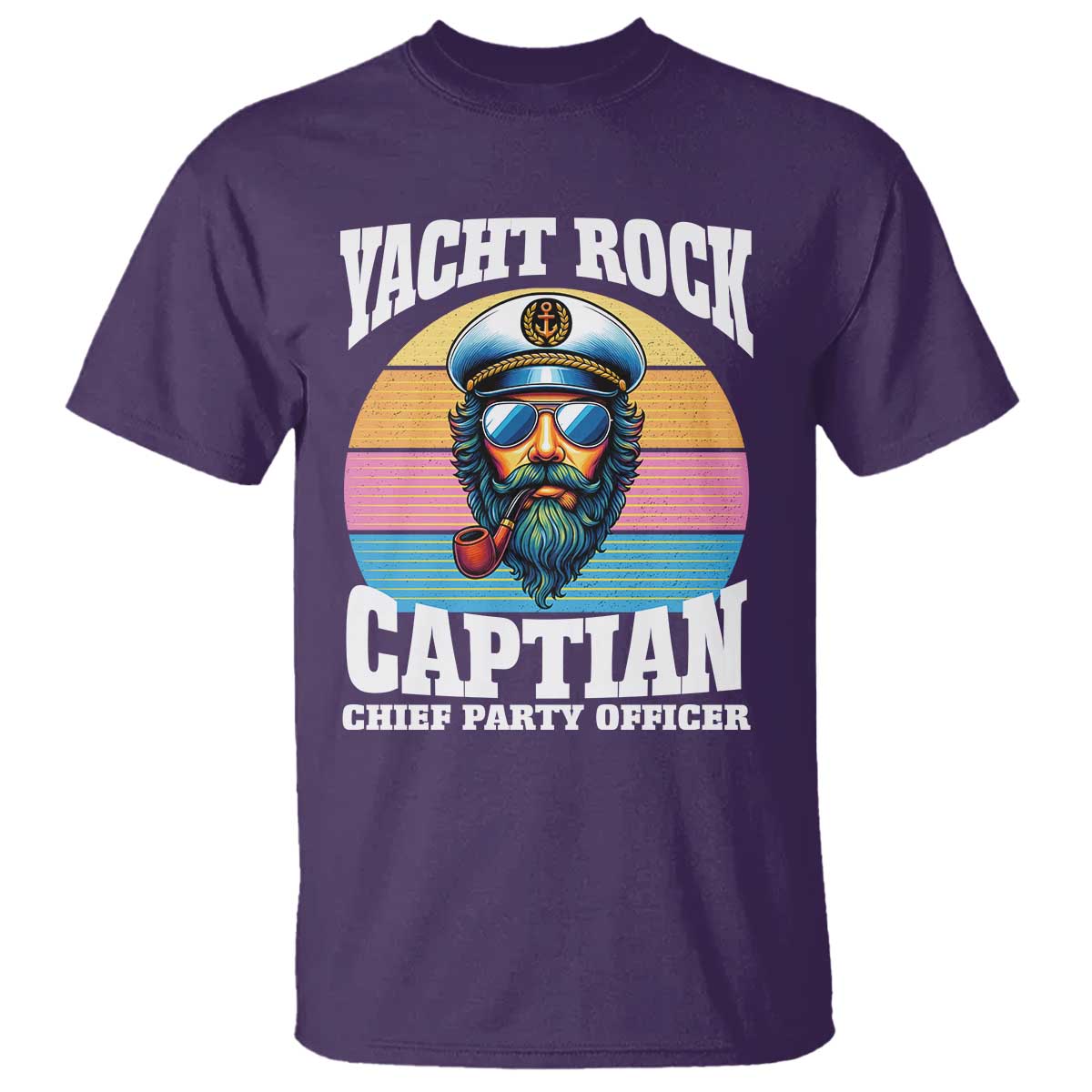 Yacht Rock Captain T Shirt Funny Boating Party Music TS14 Purple Print Your Wear