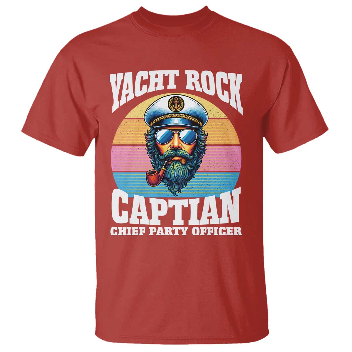 Yacht Rock Captain T Shirt Funny Boating Party Music TS14 Red Print Your Wear