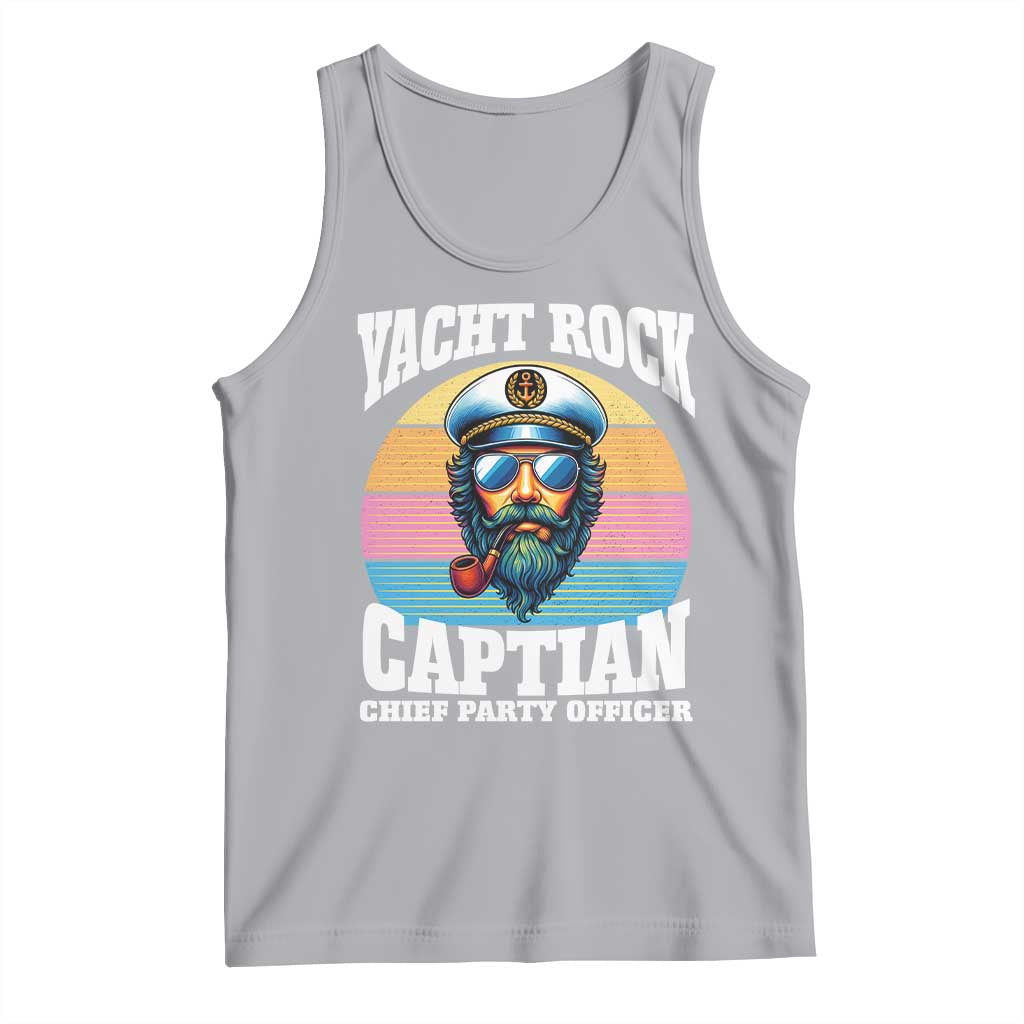 Yacht Rock Captain Tank Top Funny Boating Party Music TS14 Athletic Heather Print Your Wear