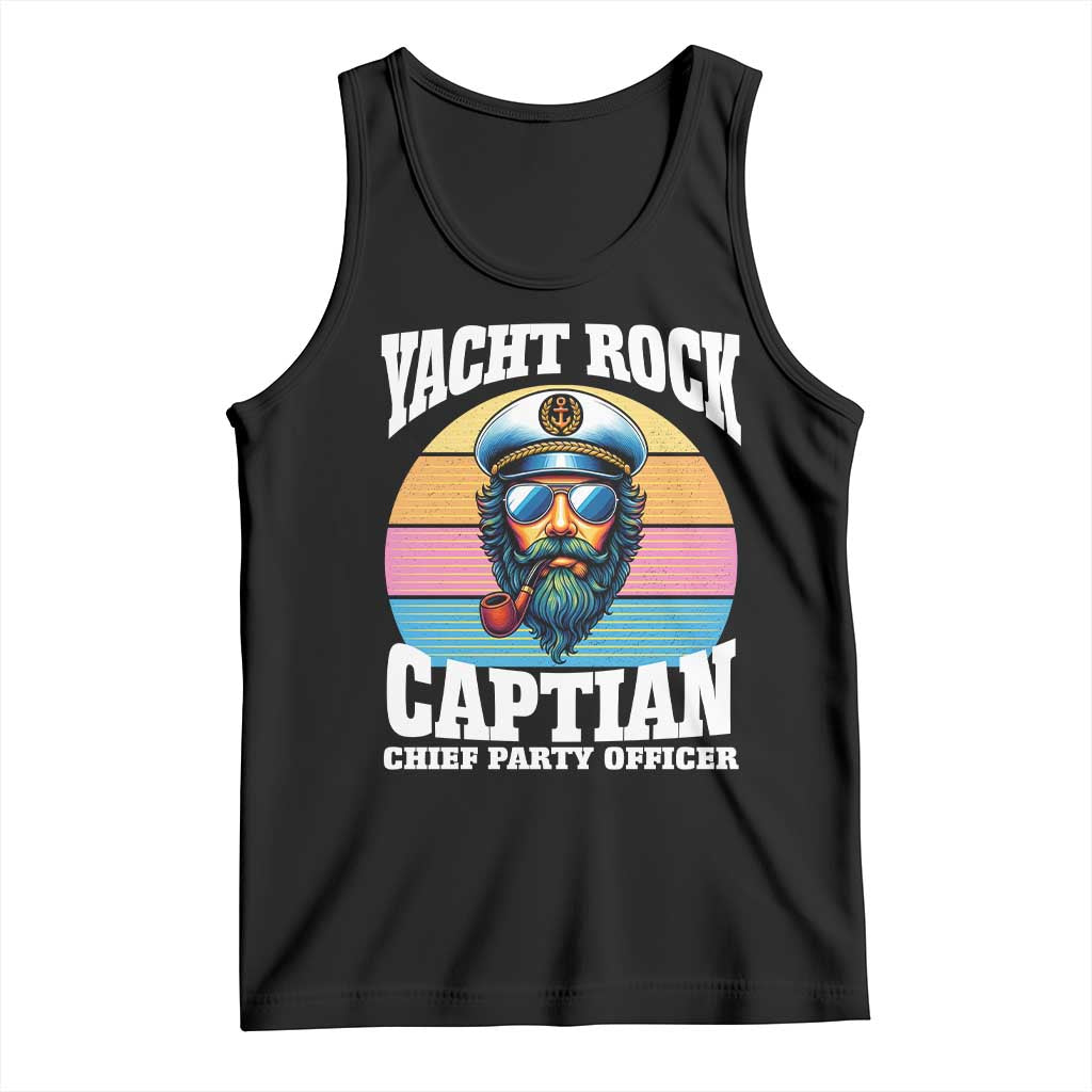 Yacht Rock Captain Tank Top Funny Boating Party Music TS14 Black Print Your Wear