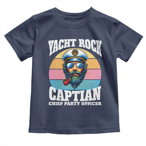 Yacht Rock Captain Toddler T Shirt Funny Boating Party Music TS14 Navy Print Your Wear