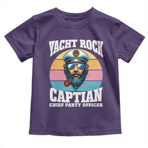 Yacht Rock Captain Toddler T Shirt Funny Boating Party Music TS14 Purple Print Your Wear