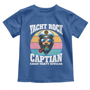 Yacht Rock Captain Toddler T Shirt Funny Boating Party Music TS14 Royal Blue Print Your Wear
