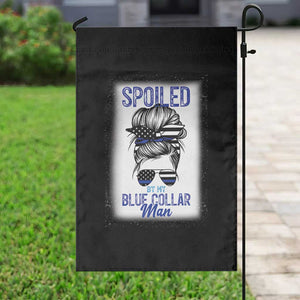 Blue Collar Wife Life Messy Bun Garden Flag TS14 Print Your Wear