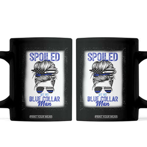Blue Collar Wife Life Messy Bun Coffee Mug TS14 Black Print Your Wear