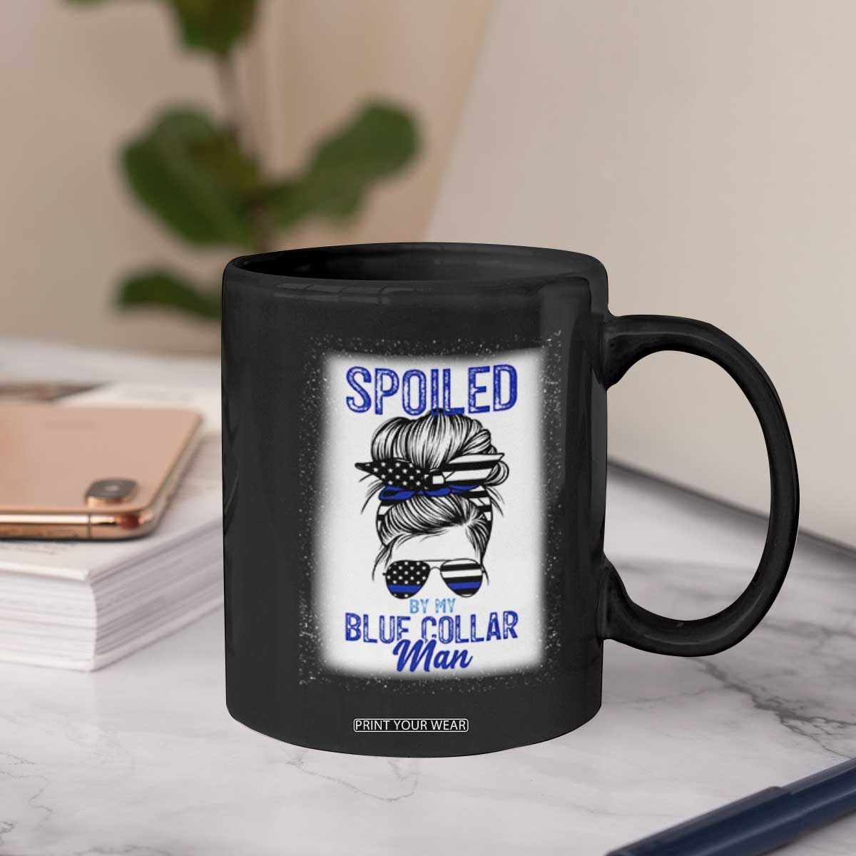 Blue Collar Wife Life Messy Bun Coffee Mug TS14 Print Your Wear
