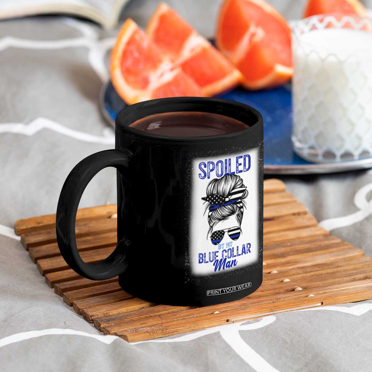 Blue Collar Wife Life Messy Bun Coffee Mug TS14 Print Your Wear