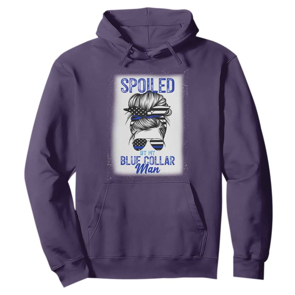 Blue Collar Wife Life Messy Bun Hoodie TS14 Purple Print Your Wear