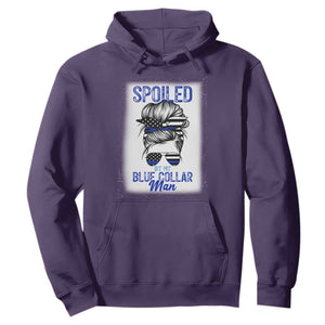 Blue Collar Wife Life Messy Bun Hoodie TS14 Purple Print Your Wear