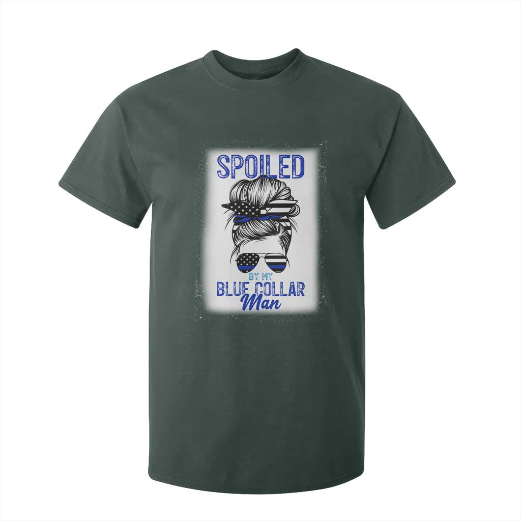 Blue Collar Wife Life Messy Bun T Shirt For Kid TS14 Dark Forest Green Print Your Wear