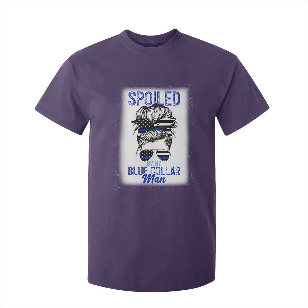 Blue Collar Wife Life Messy Bun T Shirt For Kid TS14 Purple Print Your Wear