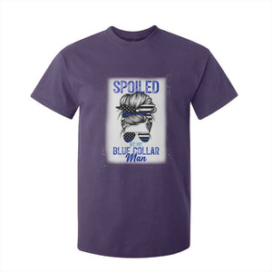 Blue Collar Wife Life Messy Bun T Shirt For Kid TS14 Purple Print Your Wear