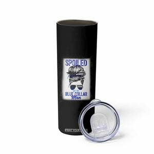 Blue Collar Wife Life Messy Bun Skinny Tumbler TS14 Print Your Wear