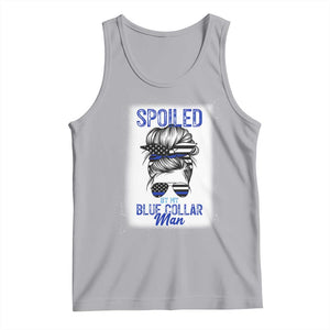 Blue Collar Wife Life Messy Bun Tank Top TS14 Athletic Heather Print Your Wear